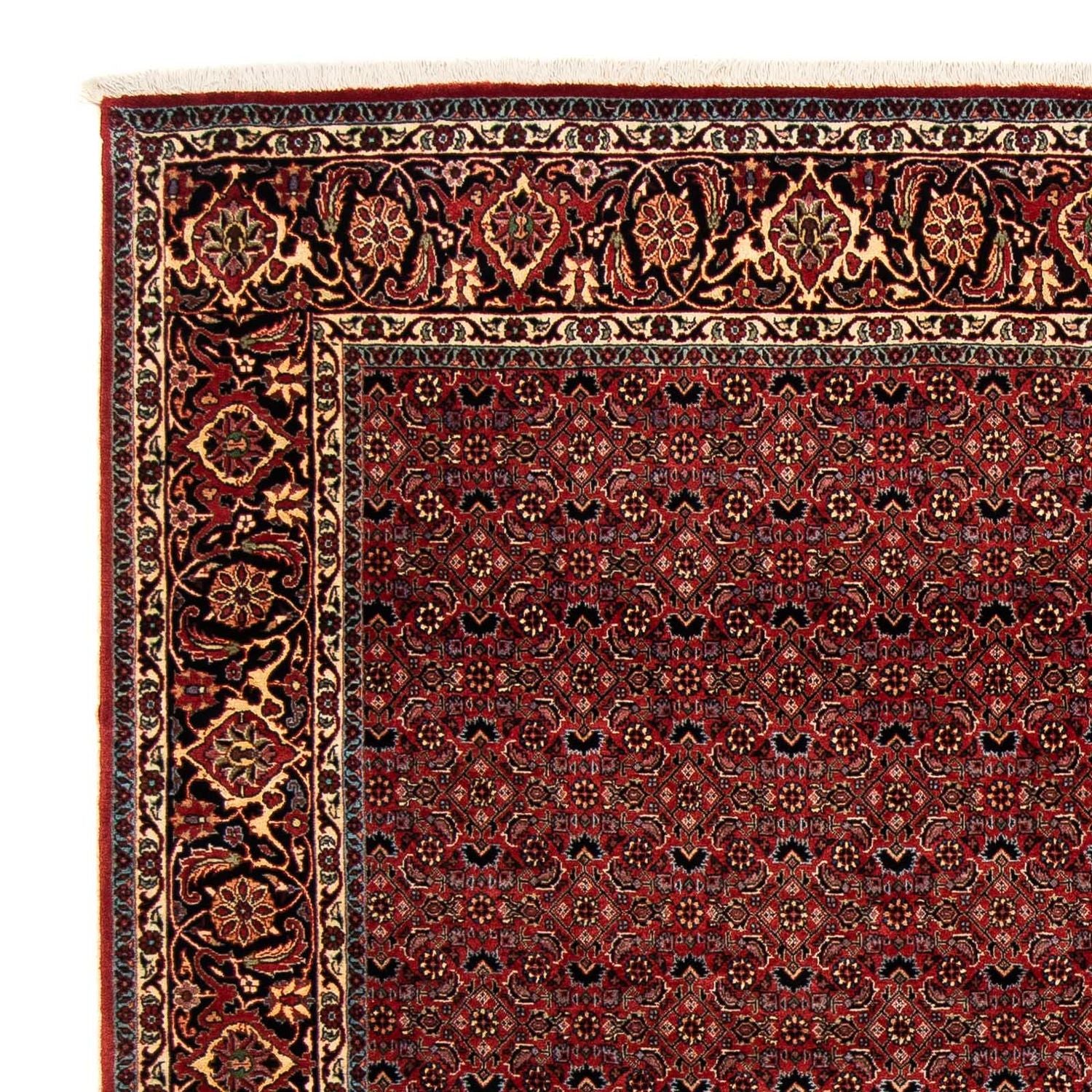 Tapis persan - Bidjar carré  - 200 x 197 cm - rouge foncé