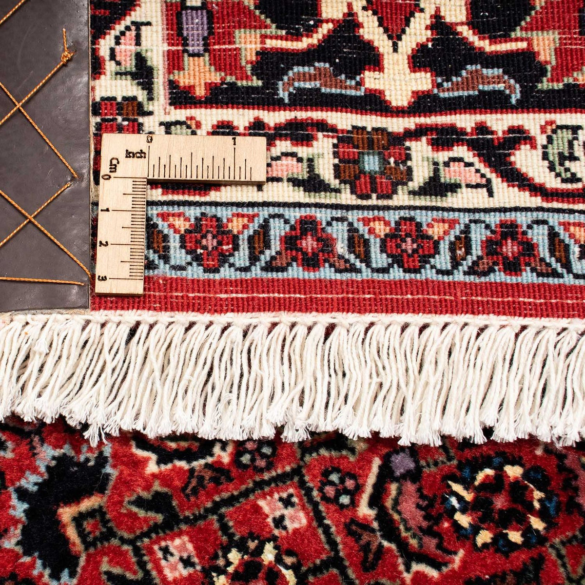 Tapis persan - Bidjar carré  - 200 x 197 cm - rouge foncé