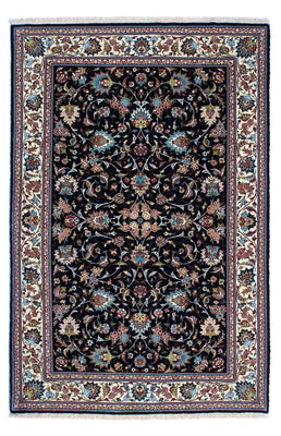 Tapis persan - Ghom - 210 x 140 cm - bleu foncé