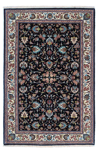 Tapis persan - Ghom - 210 x 140 cm - bleu foncé