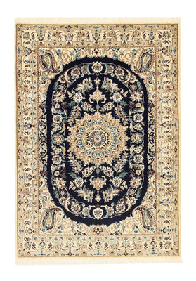 Tapis persan - Nain - Premium - 148 x 100 cm - bleu foncé