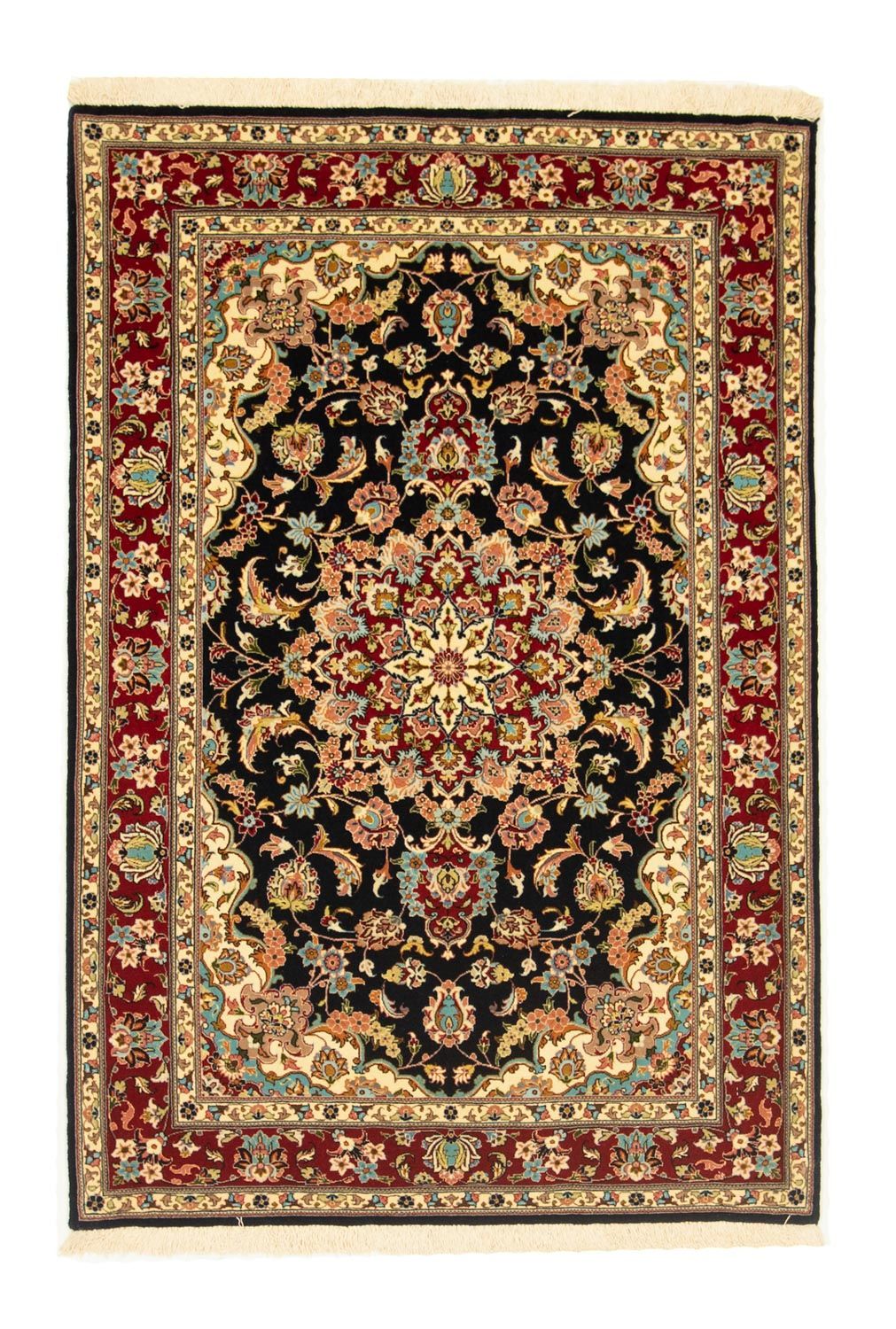 Tapis persan - Ghom - 157 x 105 cm - noir