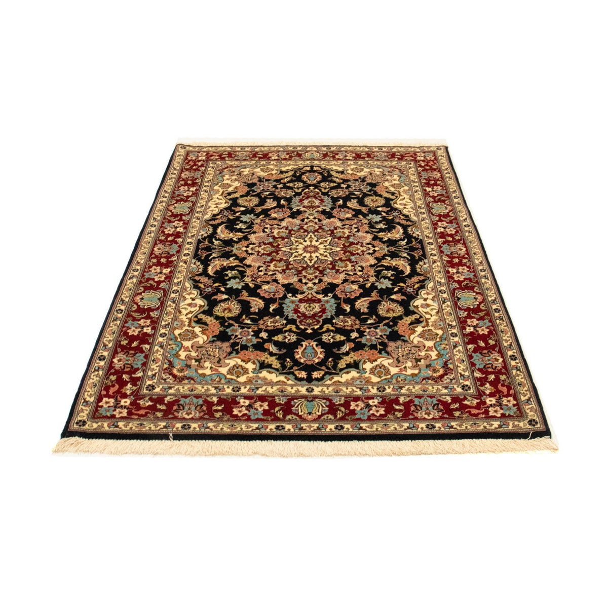 Tapis persan - Ghom - 157 x 105 cm - noir