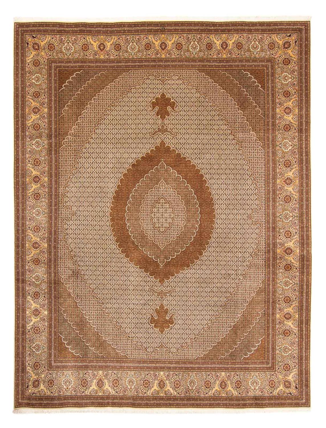 Tapis persan - Tabriz - 392 x 302 cm - marron clair