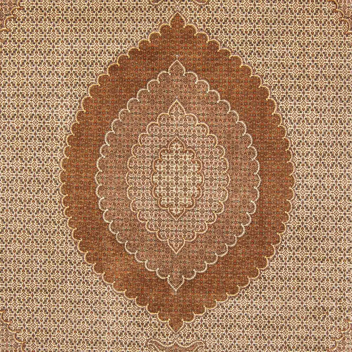 Tapis persan - Tabriz - 392 x 302 cm - marron clair