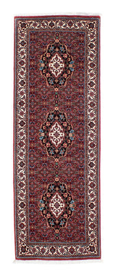 Tapis de couloir Tapis persan - Bidjar - 205 x 74 cm - rouge foncé
