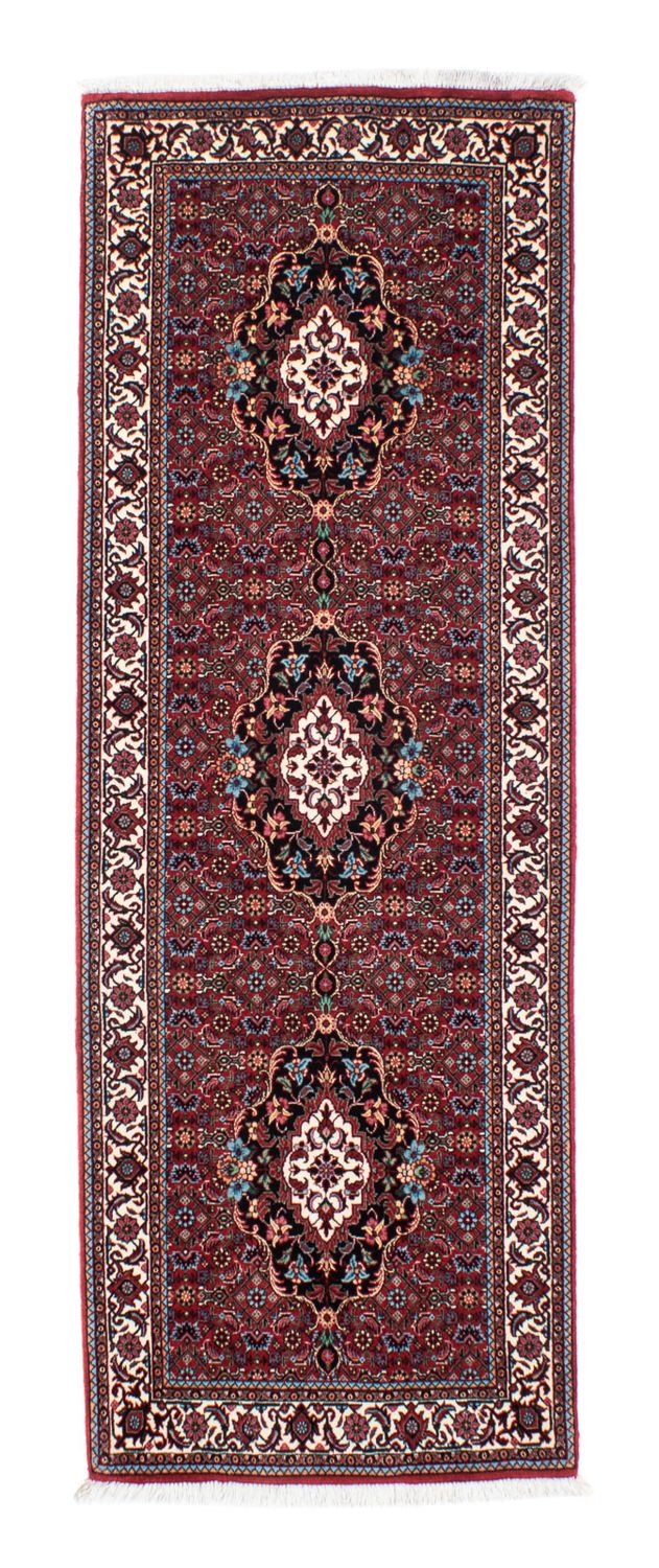 Tapis de couloir Tapis persan - Bidjar - 205 x 74 cm - rouge foncé