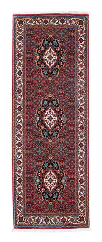 Tapis de couloir Tapis persan - Bidjar - 205 x 74 cm - rouge foncé