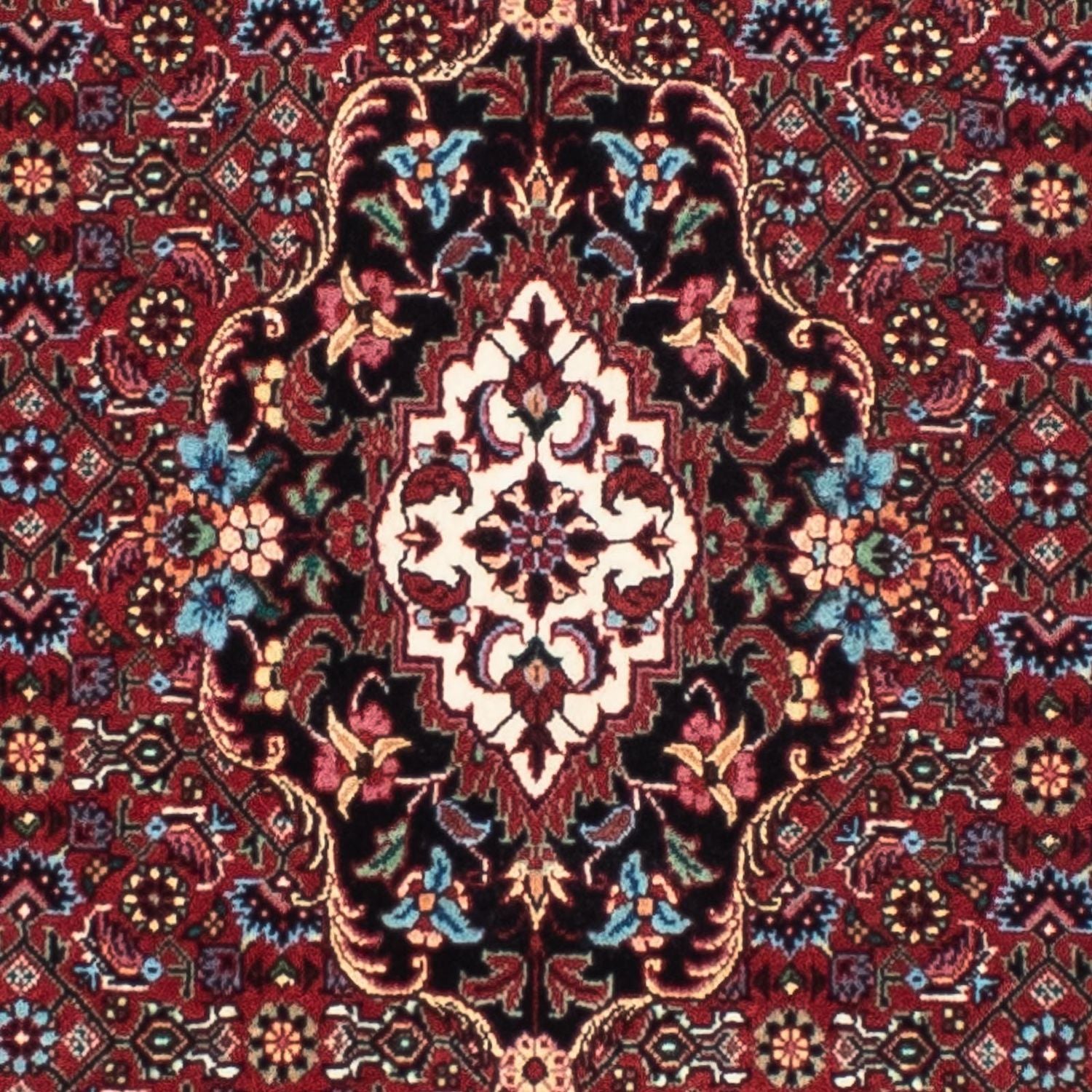 Tapis de couloir Tapis persan - Bidjar - 205 x 74 cm - rouge foncé
