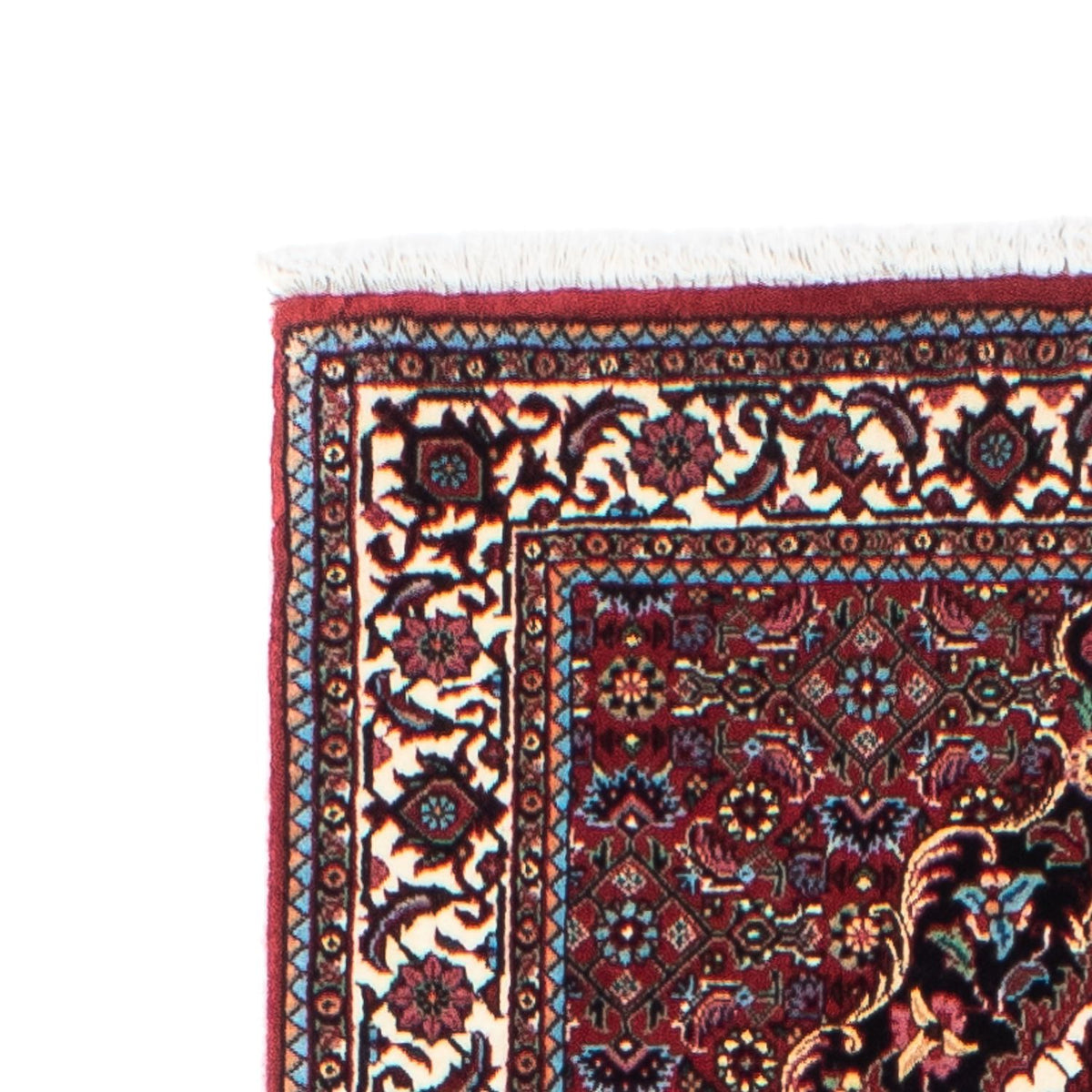 Tapis de couloir Tapis persan - Bidjar - 205 x 74 cm - rouge foncé