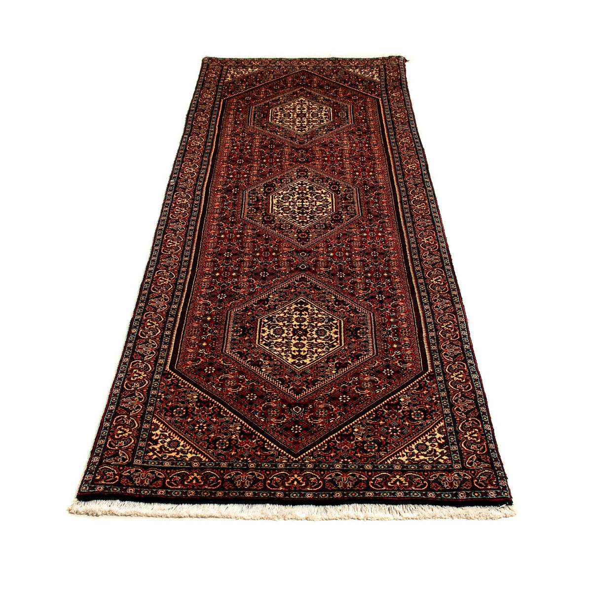 Tapis de couloir Tapis persan - Bidjar - 250 x 73 cm - multicolore