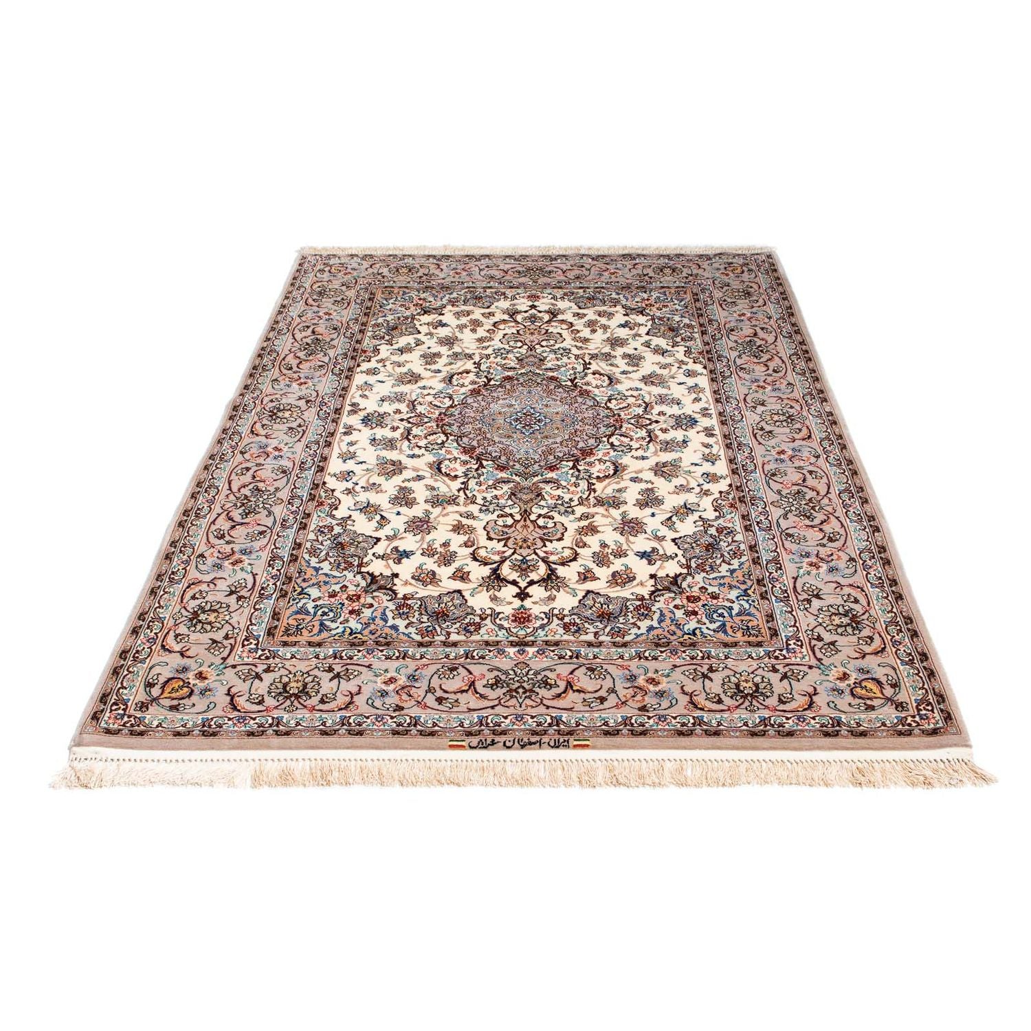 Tapis persan - Isfahan - Premium - 201 x 130 cm - beige