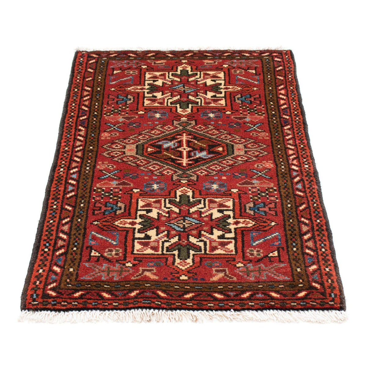 Tapis persan - Nomadic - 106 x 64 cm - rouge foncé