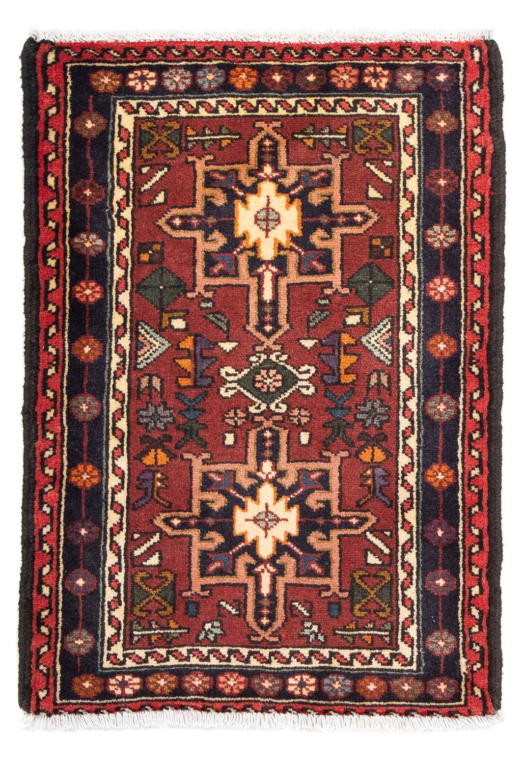 Tapis persan - Nomadic - 100 x 72 cm - marron