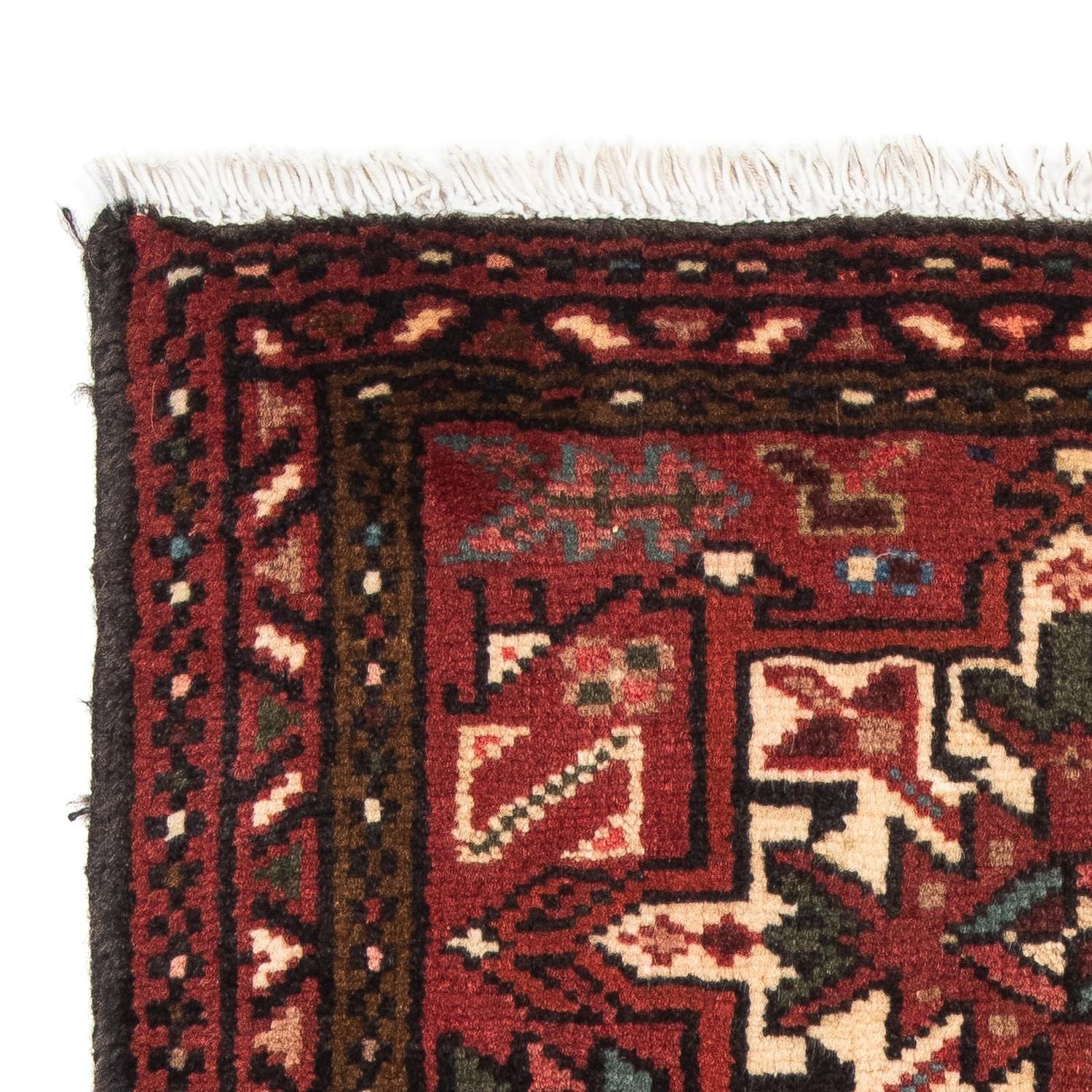 Tapis persan - Nomadic - 105 x 66 cm - rouge foncé