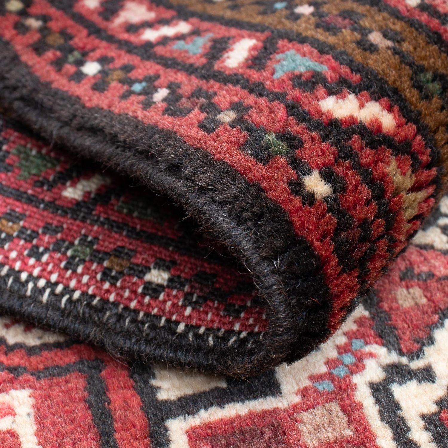 Tapis persan - Nomadic - 105 x 66 cm - rouge foncé