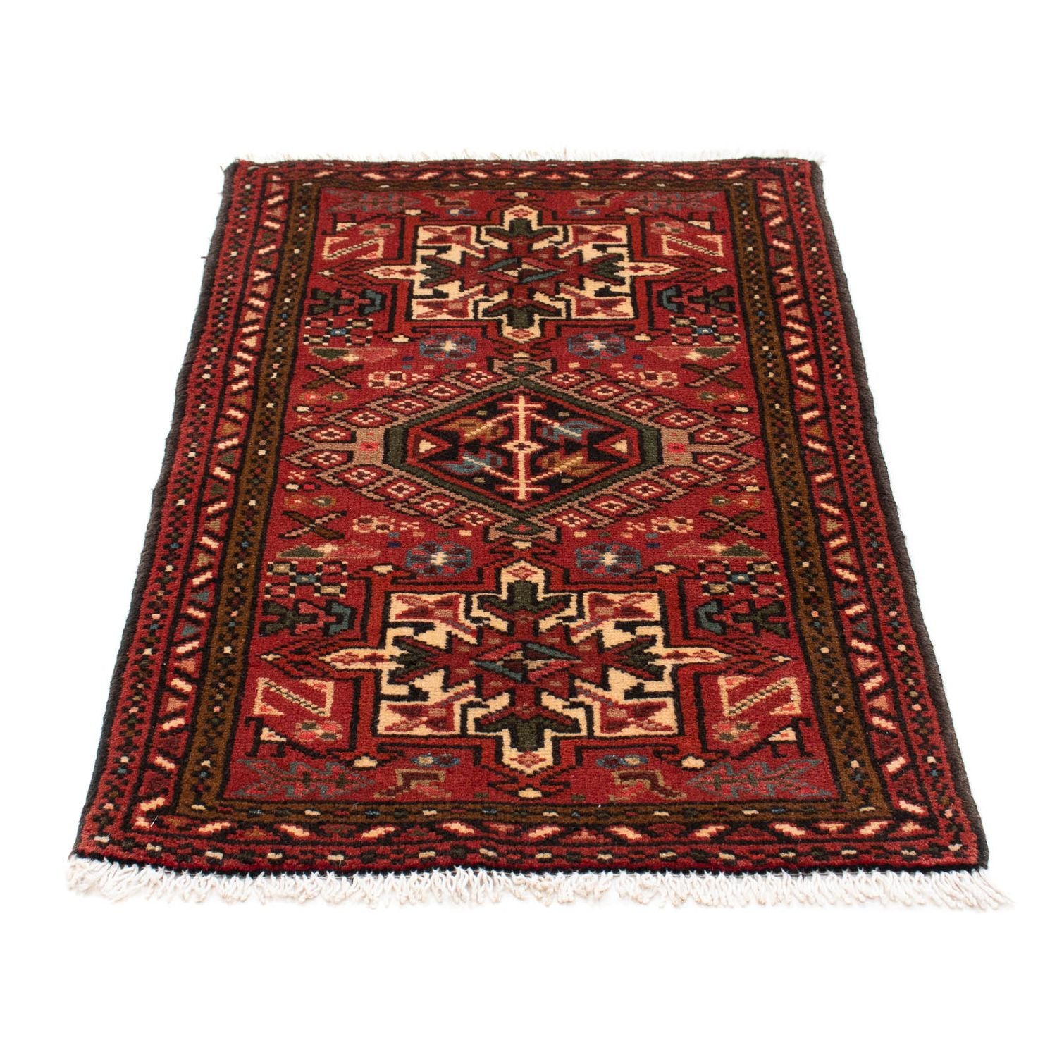 Tapis persan - Nomadic - 105 x 66 cm - rouge foncé