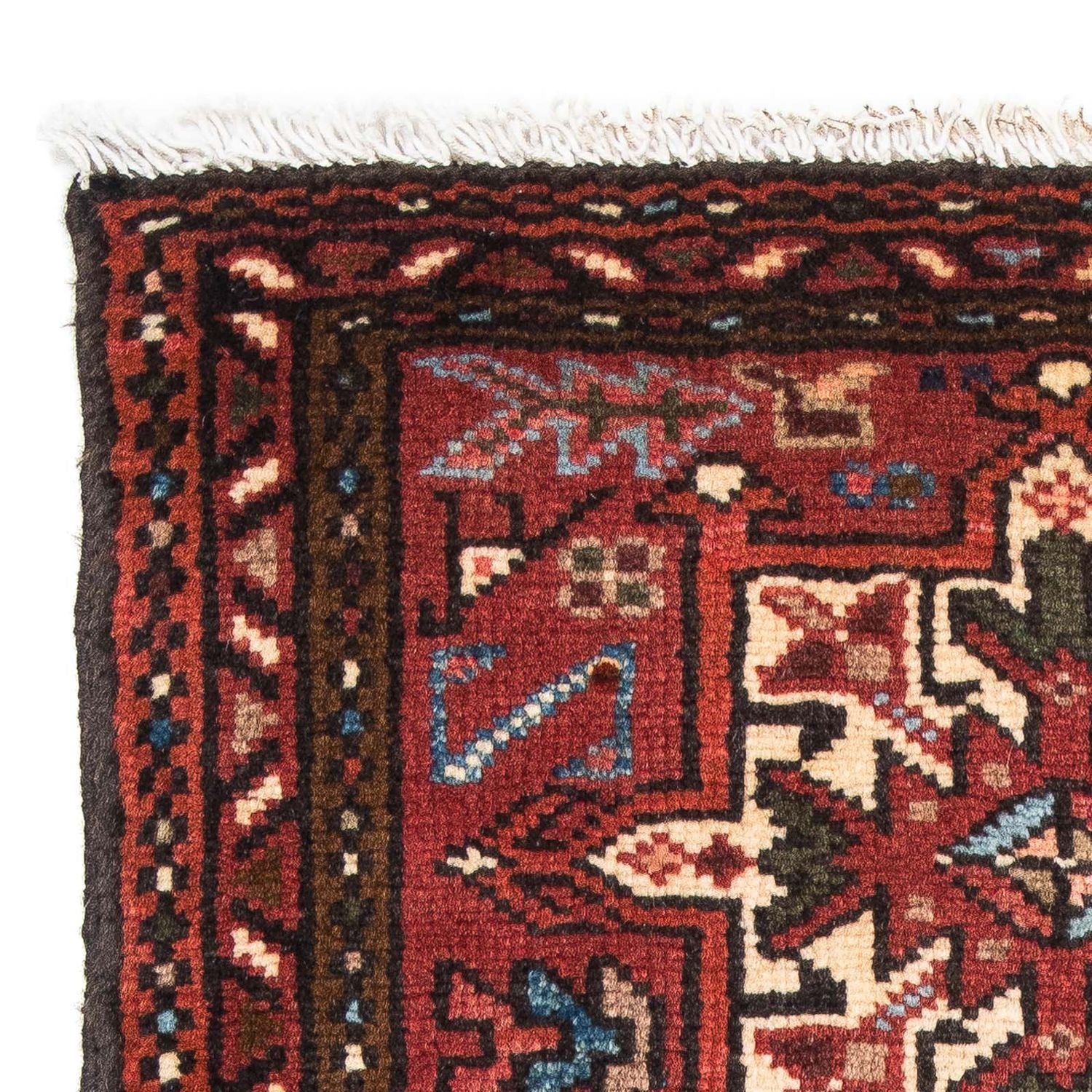 Tapis persan - Nomadic - 108 x 65 cm - rouge foncé
