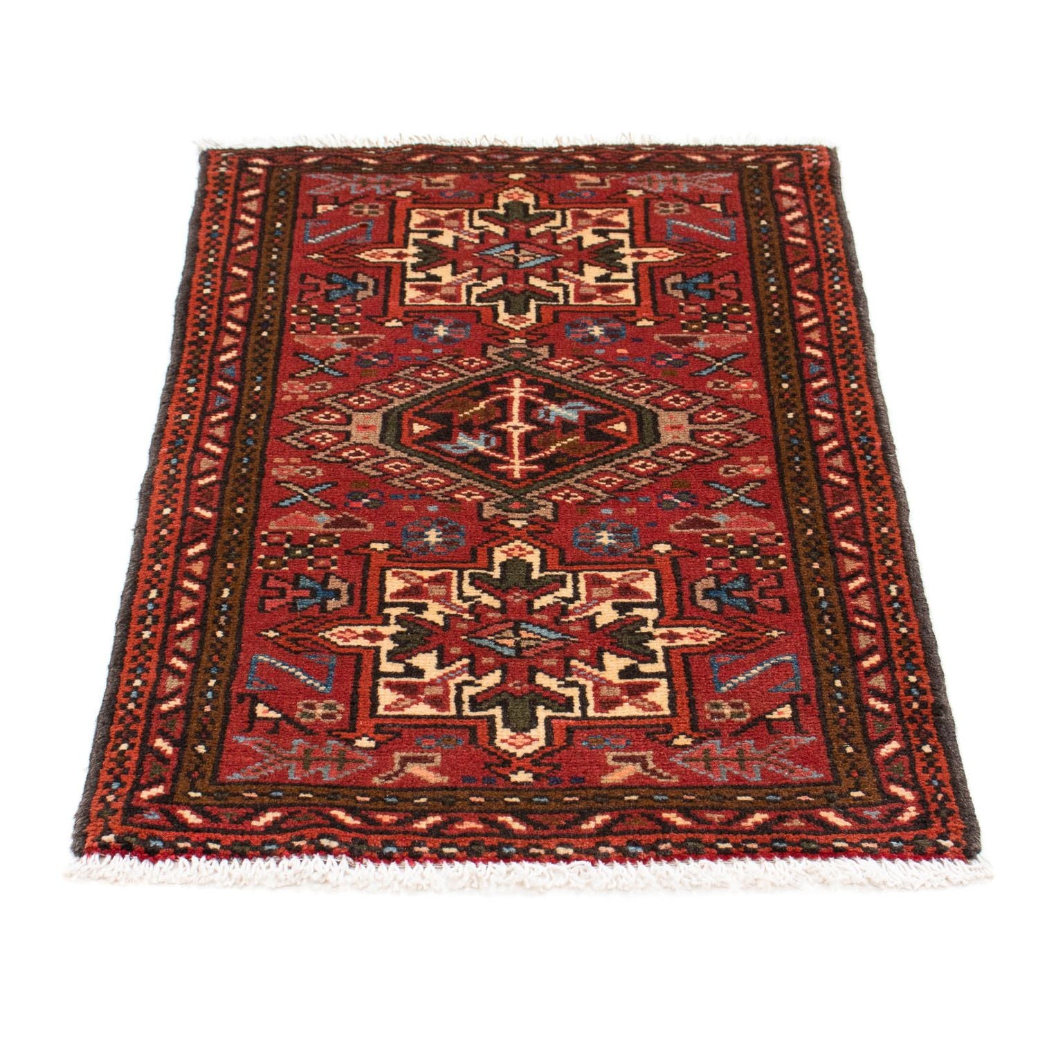 Tapis persan - Nomadic - 108 x 65 cm - rouge foncé