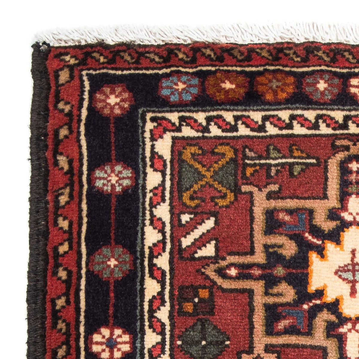 Tapis persan - Nomadic - 105 x 75 cm - rouge foncé
