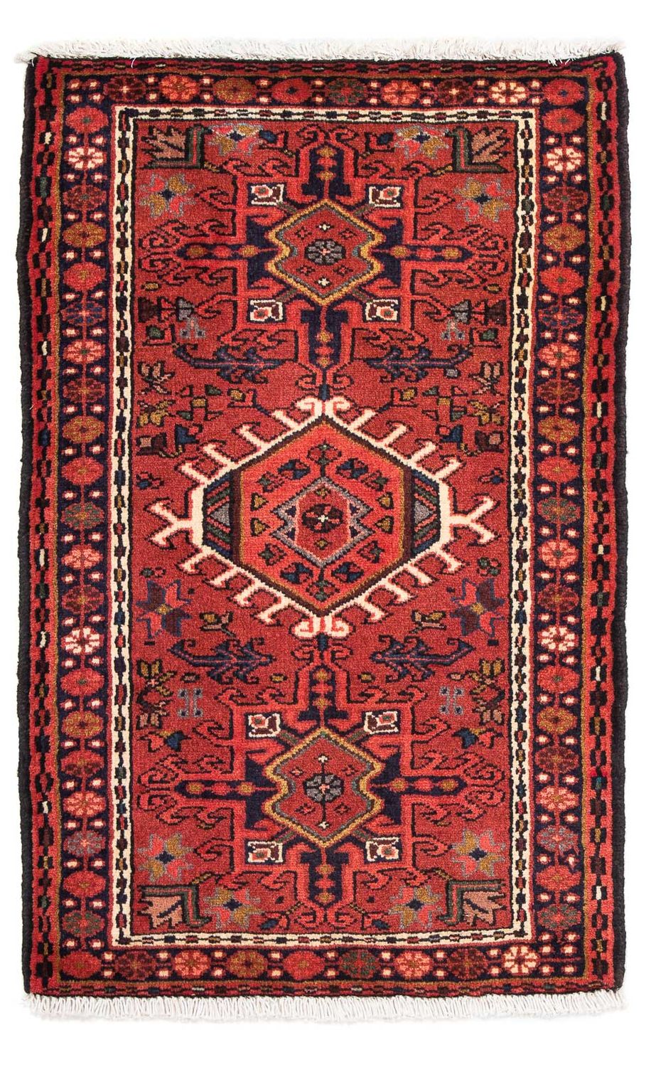 Tapis persan - Nomadic - 105 x 65 cm - rouge foncé