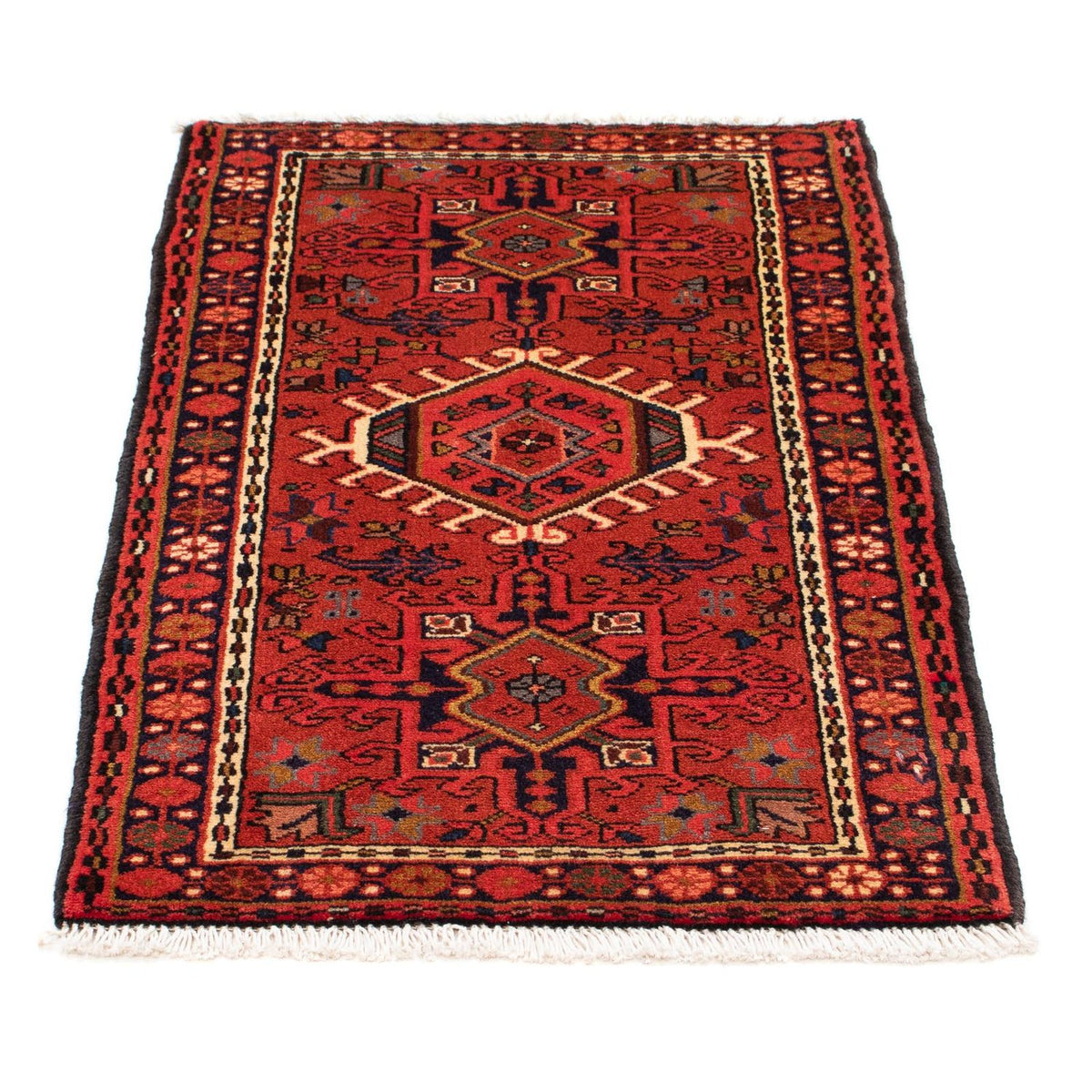 Tapis persan - Nomadic - 105 x 65 cm - rouge foncé