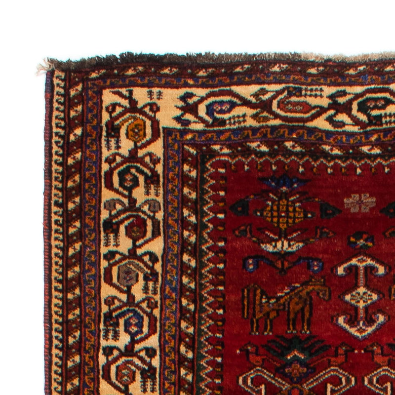Tapis de couloir Tapis persan - Nomadic - 337 x 103 cm - rouge foncé