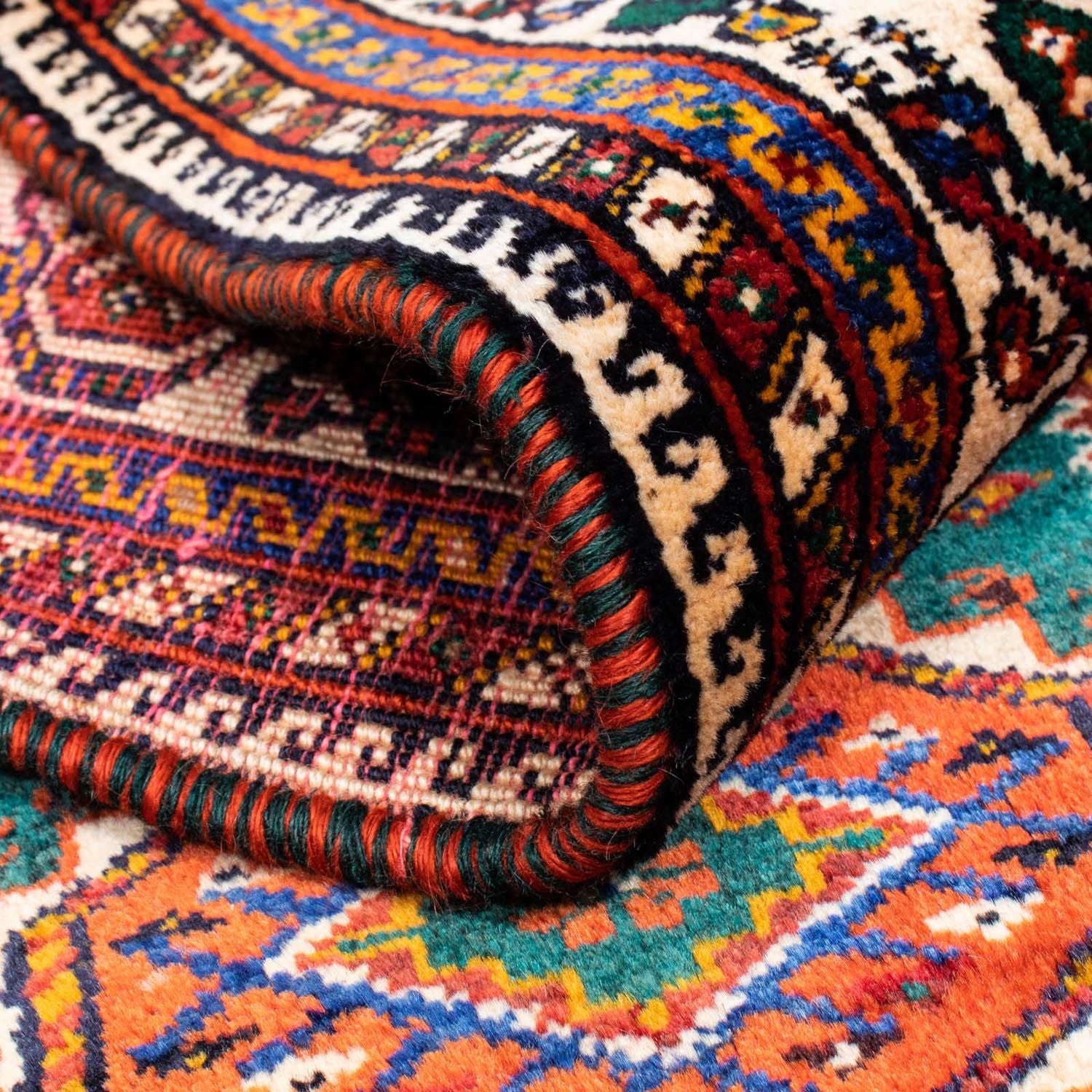 Tapis de couloir Tapis persan - Nomadic - 337 x 103 cm - rouge foncé