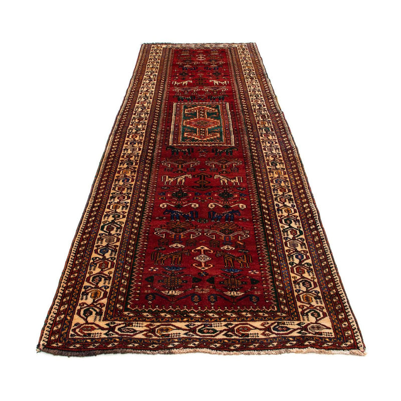 Tapis de couloir Tapis persan - Nomadic - 337 x 103 cm - rouge foncé