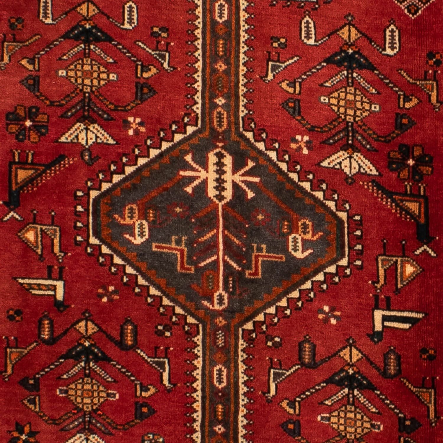 Tapis de couloir Tapis persan - Nomadic - 361 x 108 cm - rouge foncé