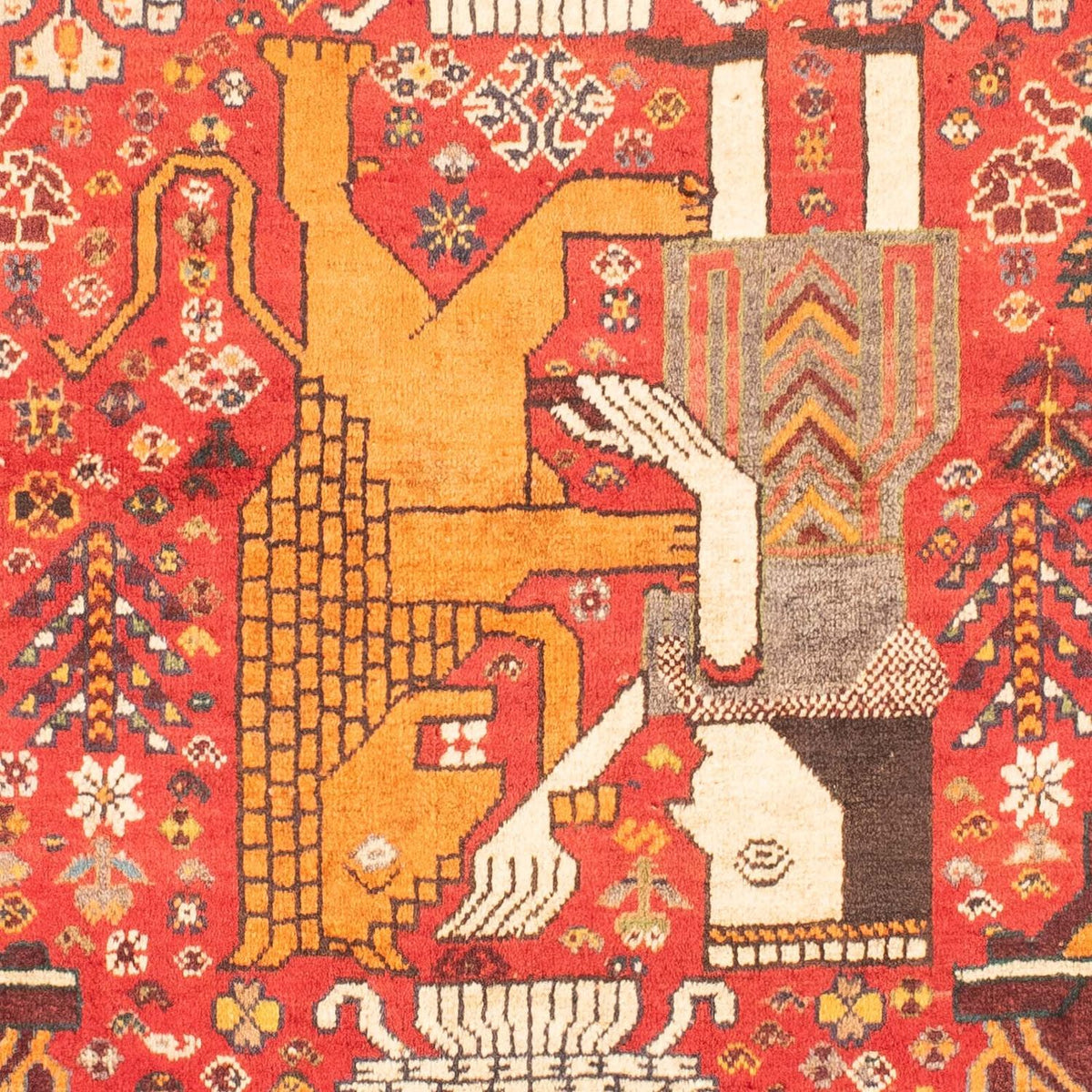 Tapis persan - Nomadic - 155 x 108 cm - rouge foncé