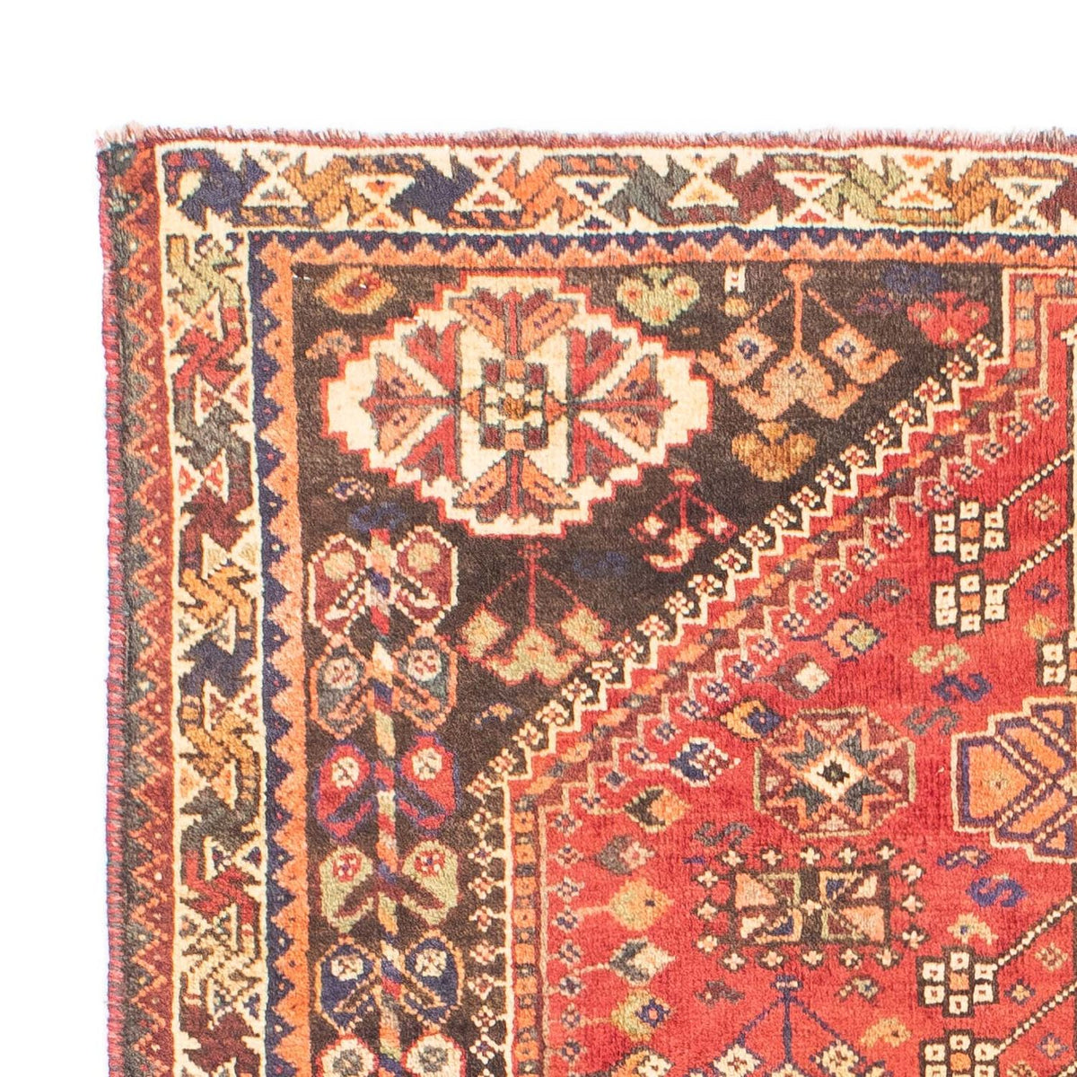 Tapis persan - Nomadic - 153 x 106 cm - rouge foncé