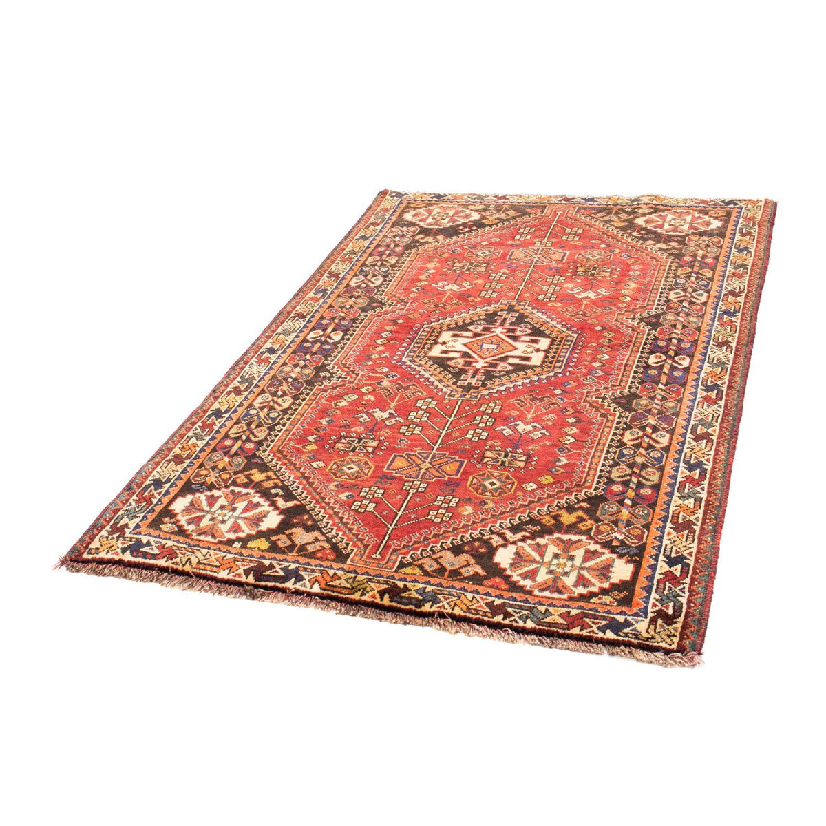 Tapis persan - Nomadic - 153 x 106 cm - rouge foncé