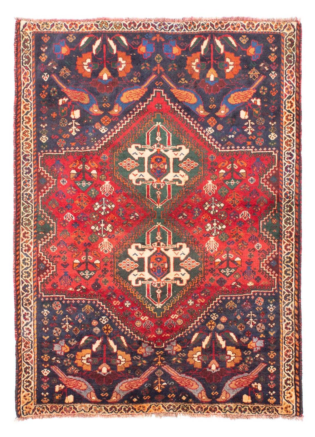 Tapis persan - Nomadic - 156 x 114 cm - rouge foncé