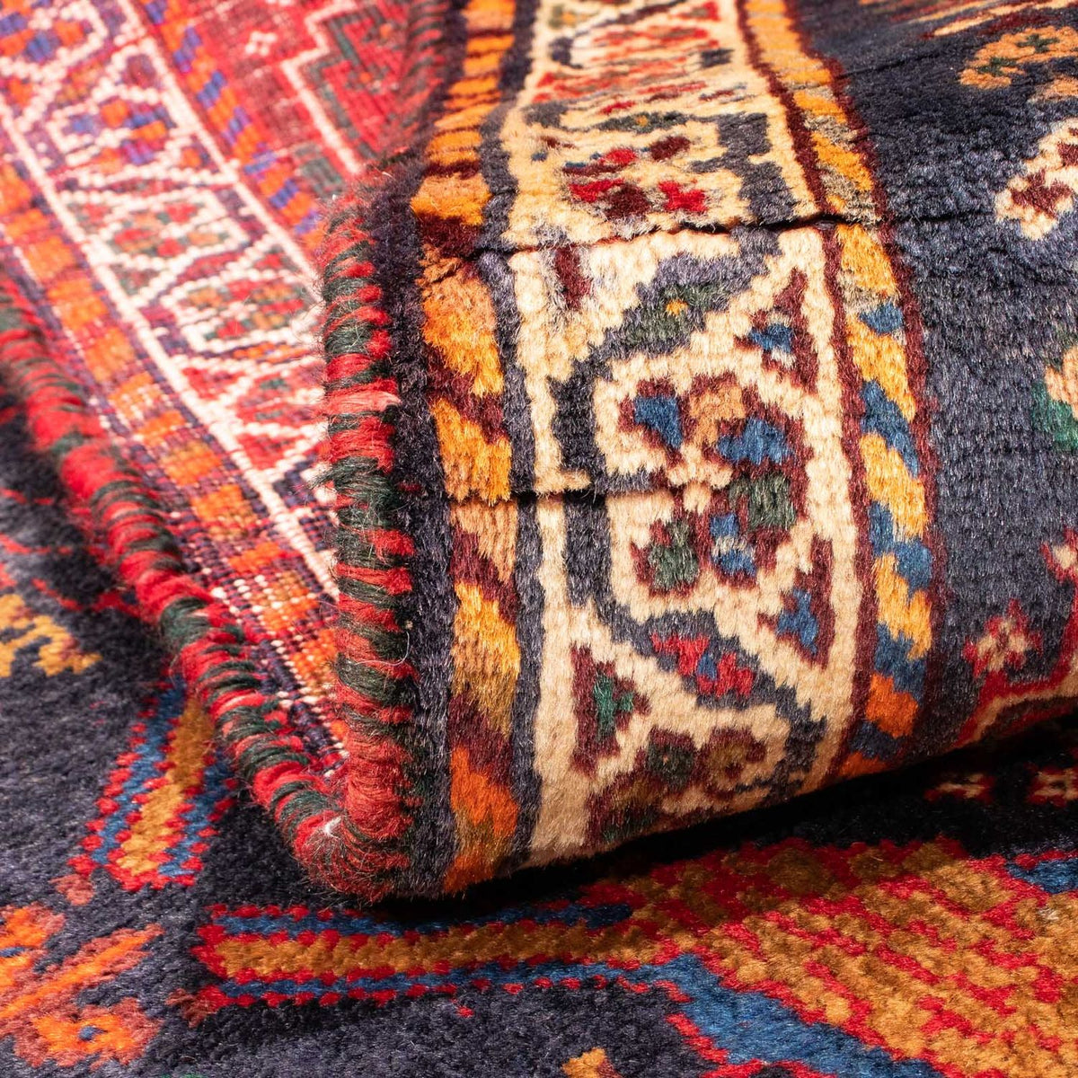 Tapis persan - Nomadic - 156 x 114 cm - rouge foncé