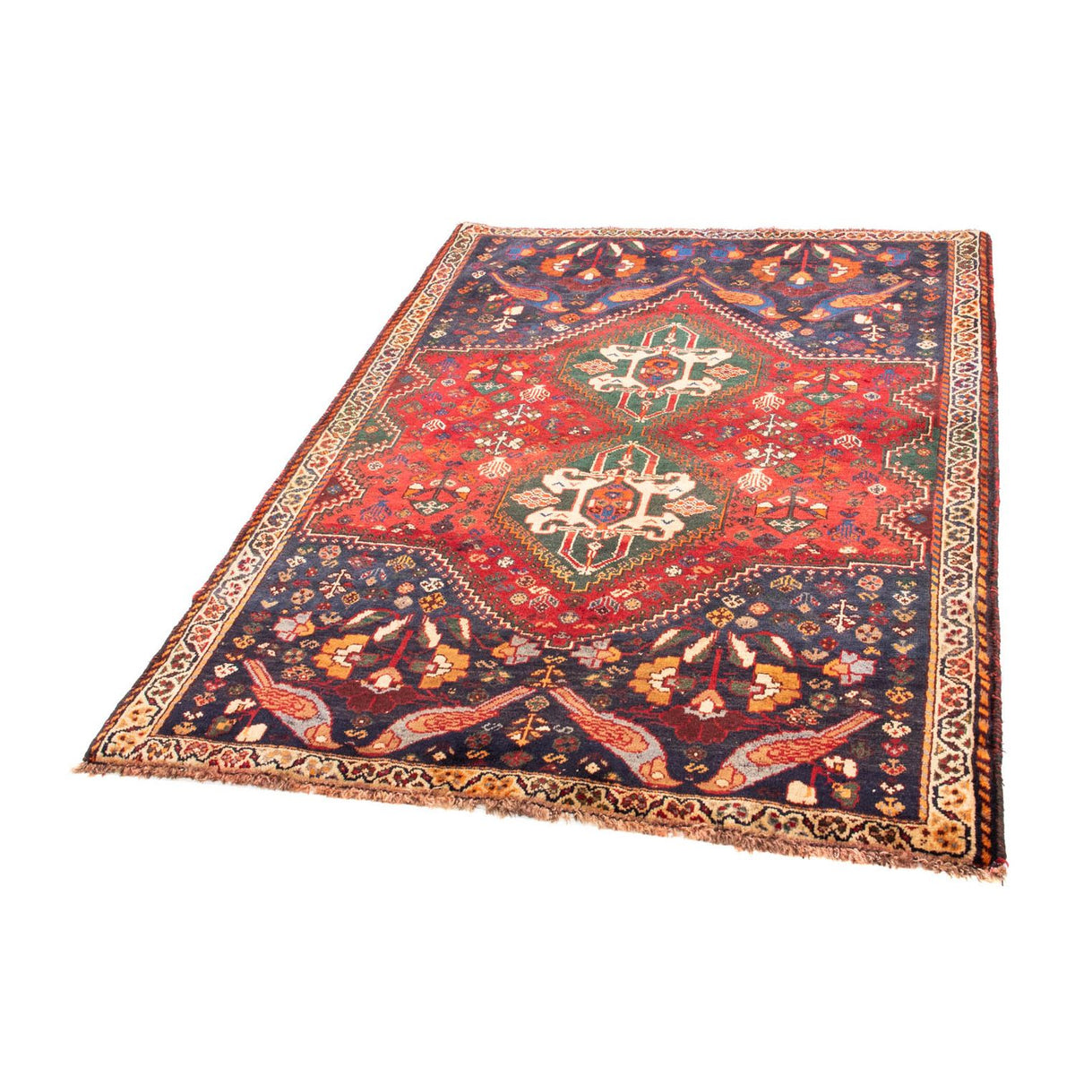 Tapis persan - Nomadic - 156 x 114 cm - rouge foncé