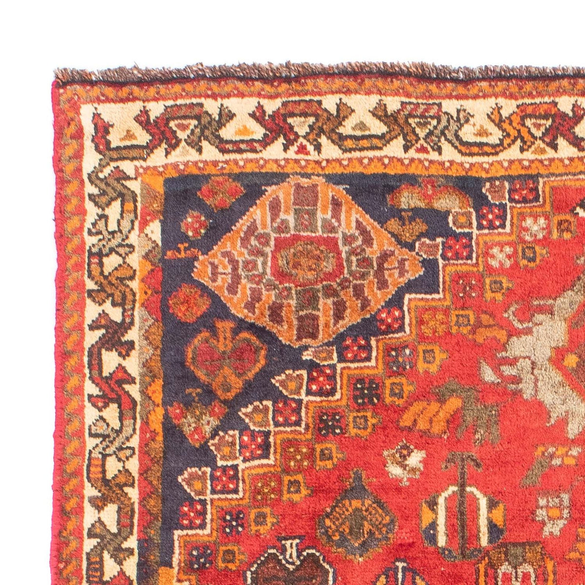 Tapis persan - Nomadic - 159 x 106 cm - rouge foncé