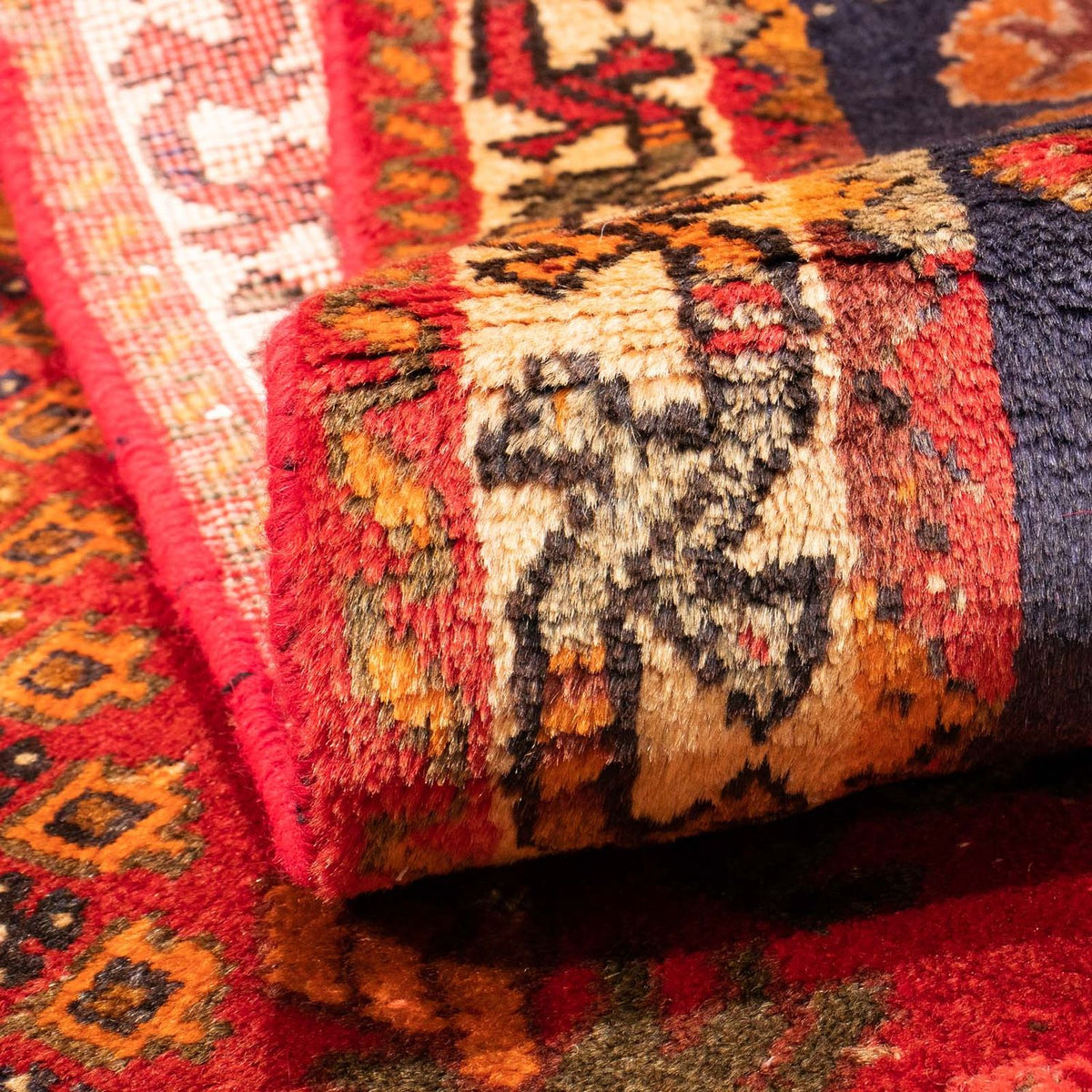 Tapis persan - Nomadic - 159 x 106 cm - rouge foncé