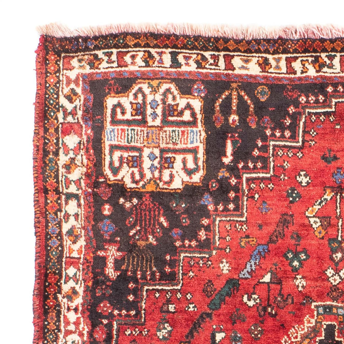 Tapis persan - Nomadic - 162 x 117 cm - rouge foncé