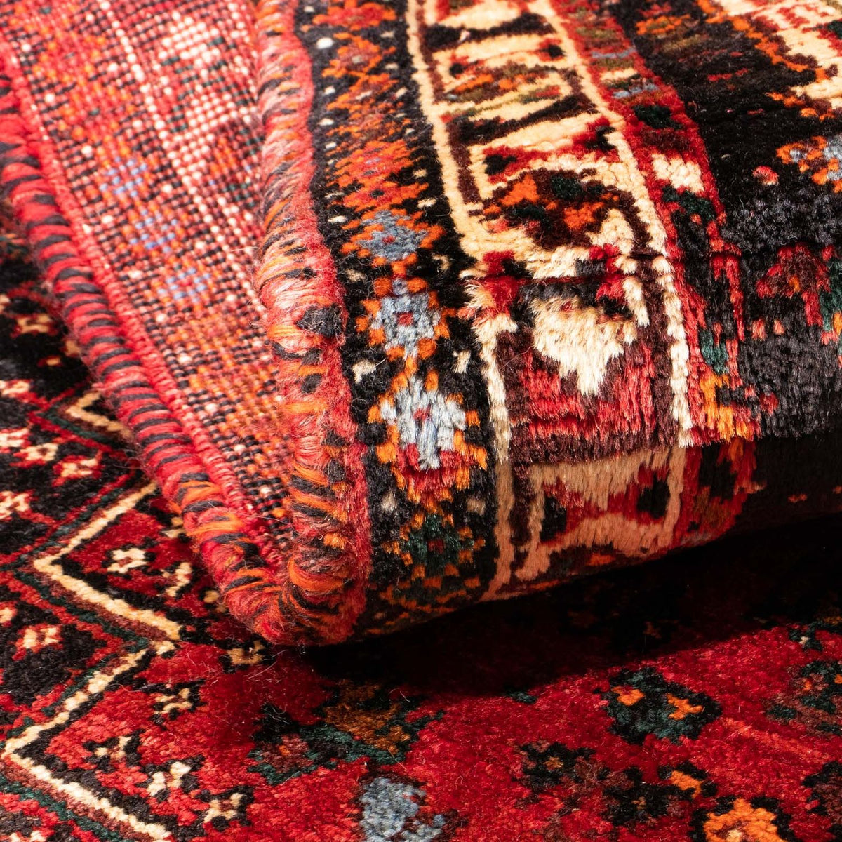 Tapis persan - Nomadic - 162 x 117 cm - rouge foncé