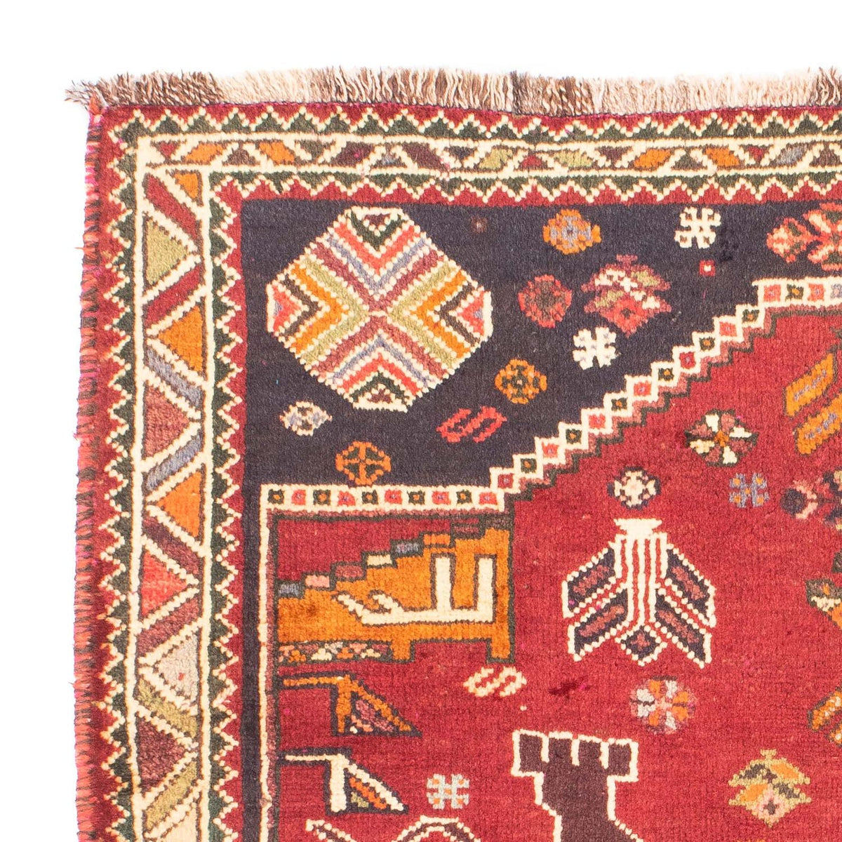 Tapis persan - Nomadic - 167 x 120 cm - rouge foncé
