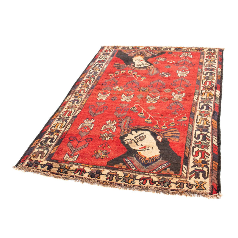 Tapis persan - Nomadic - 155 x 110 cm - rouge foncé