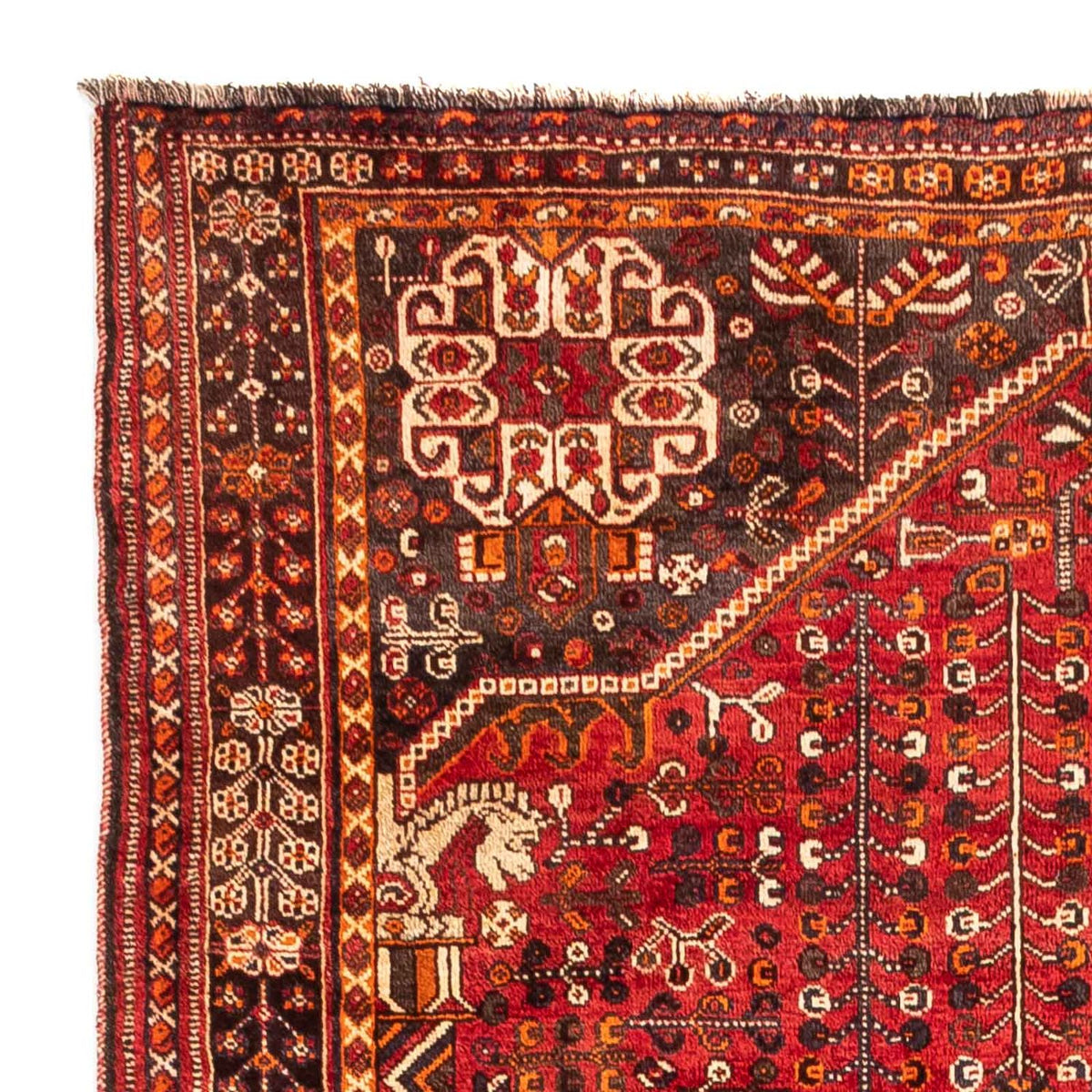 Tapis persan - Nomadic - 250 x 160 cm - rouge foncé