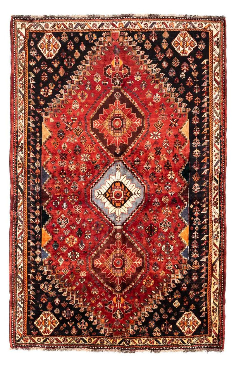 Tapis persan - Nomadic - 255 x 170 cm - rouge foncé