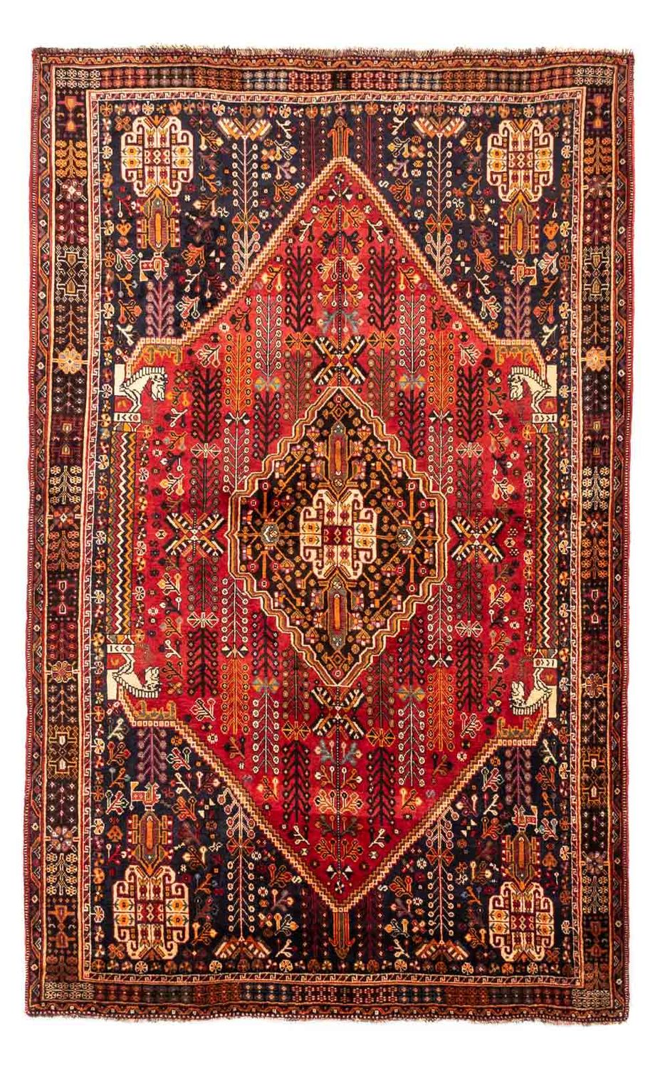 Tapis persan - Nomadic - 270 x 165 cm - rouge foncé