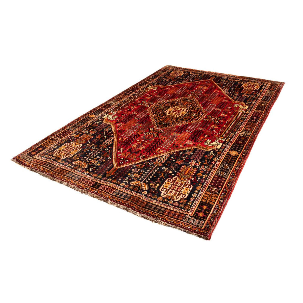 Tapis persan - Nomadic - 270 x 165 cm - rouge foncé