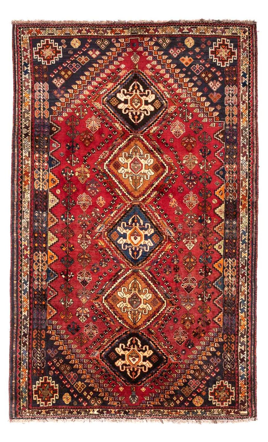 Tapis persan - Nomadic - 282 x 165 cm - rouge foncé