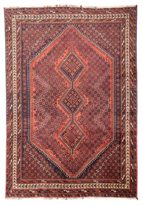 Tapis persan - Nomadic - 282 x 200 cm - rouge clair