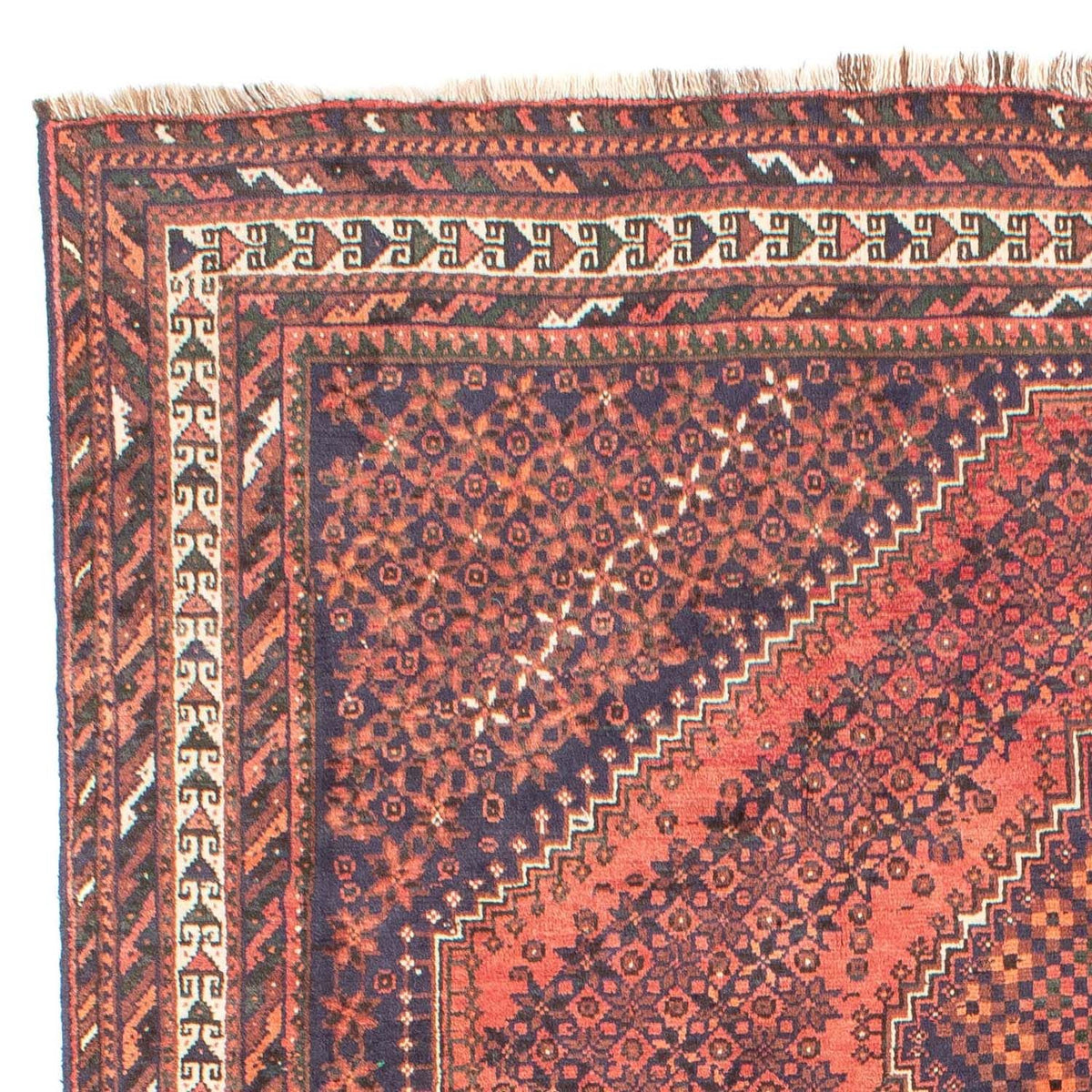 Tapis persan - Nomadic - 282 x 200 cm - rouge clair