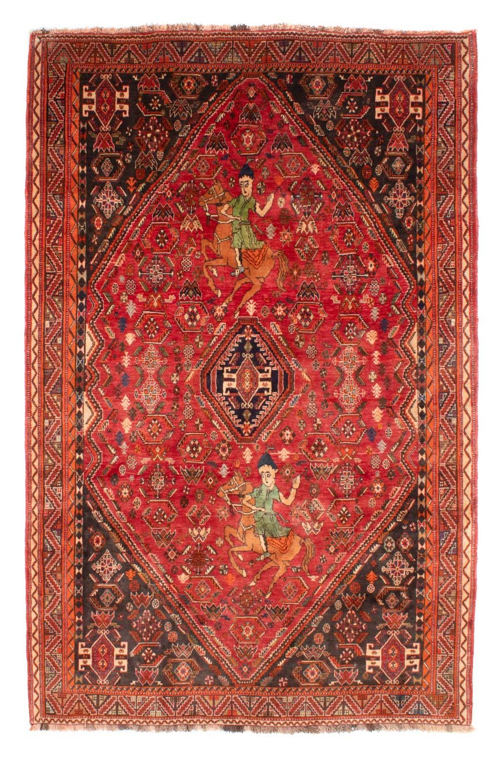 Tapis persan - Nomadic - 292 x 188 cm - rouge
